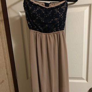 Long strapless dress